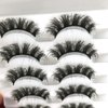 False Eyelashes 15mm Long Fluffy Mink Lashes 3D Fake EyeLashes Light Natural Soft Five Pairs (15mm LS13)