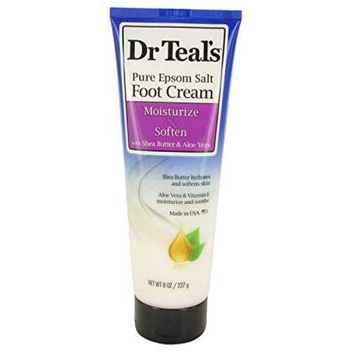 Dr Teal's Foot Cream, Moisturize & Soften, with Shea Butter & Aloe Vera, 8 oz.