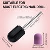 MelodySusie 10 Pcs Nail Sanding Caps Nail Drill Bits 180 Fine Grit for Foot File Callus Remover Manicure Pedicure Nail Polishing Burr Home Salon Use, Purple (13mm)