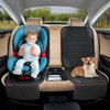 Sinvitron Car Seat Protector for Child Car Seat,Car Seat Mat for Leather Seats,Non-Slip Backing, 2 Mesh Pockets,Waterproof Seat Protector Under Baby Car Seat for Vehicles (2-Pack)