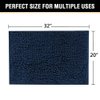 H.VERSAILTEX Navy Blue Bath Mats for Bathroom, Bath Mat 20x32 inch Oversize Bathroom Rug Shag Shower Mat Soft Texture Floor Mat Machine-Washable Bath mats with Water Absorbent Soft Microfibers Rugs