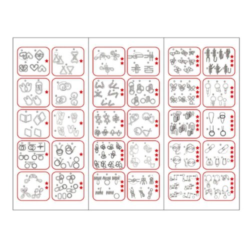 32 Brain Teasers Metal Wire IQ Puzzles,for Adult Children and Student Expanding Mind, Disentanglement Puzzle Unlock Interlock Toys Stocking Stuffers