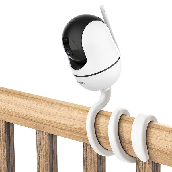 bonoch Baby Monitor Mount Baby Monitor BBM01/ BBM02/ BBM03 Crib Mount Camera Holder Wall Mount Flexible Mount Versatile Twist Mount Without Wall Damage, Baby Camera Stand for Crib Nursery