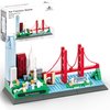 Apostrophe Games San Francisco Skyline Building Block Set (459 Pieces) Features Golden Gate Bridge and More - Architecture Landmark Model for Kids and Adults