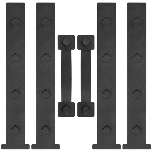 Magnetic Decorative Garage Door Hinges Hardware Kit Attractive Curb Appeal Faux Hinges Handles Decor Hardware 1 Carriage Door Accents 4 Hinges + 2 Handles Black