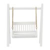 Rengu Miniature Swing White Dollhouse Miniature Porch Swing Exquisite Thickness