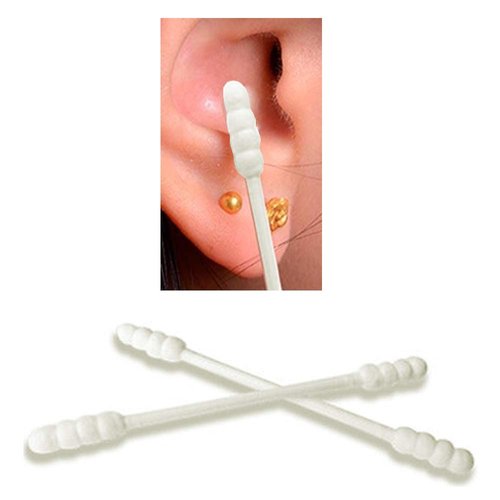 Generic 300ct Cotton Swabs Double Grooved Tipped Applicator Q Tip Safety Ear Wax Remover,White