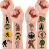 Bigfoot Temporary Tattoos 10 Sheets 100 PCS Bigfoot Jungle Party Decorations Favors Supplies Sasquatch Theme Birthday Cute Stickers Christmas Gifts for Boys Girls Class School Prizes Carnival