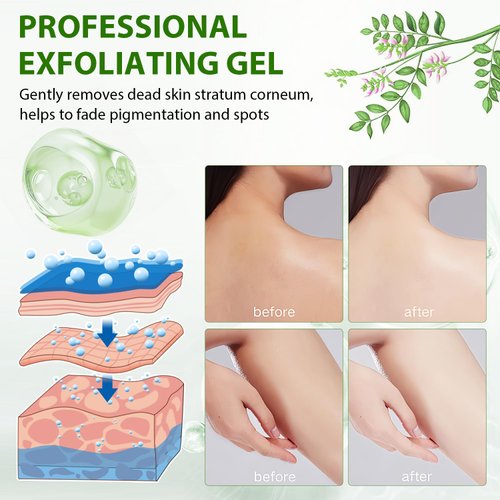 2 PCS Purifying Exfoliating Gel, 2024 New Exfoliating Gel, Exfoliating Scrub, Moisturizing Cleanses Skin Give,Deep Cleansing Face and Body Exfoliating Scrub Gel for Various Skin Types
