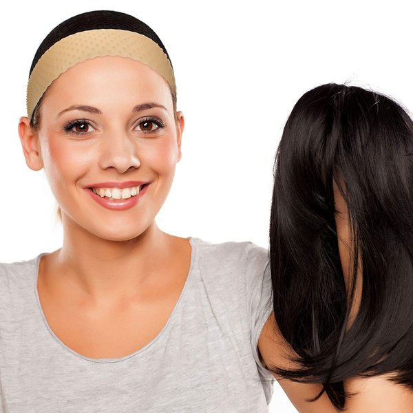VEdusa Light Brown Adjustable Silicone Wig Headband Fix Non Slip Wig Bands Seamless Grip Strong Holder for Men Women Sports Yoga Women's Fashion Headbands