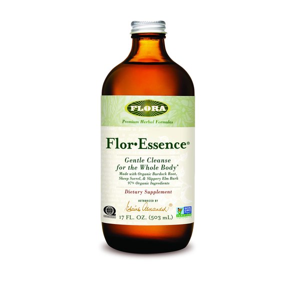 Flora Health Flor-Essence Liquid Tea Blend - Ancient 8-Herb Formula - Natural Full Body Cleanse & Detox - Organic Ingredients - Pure Vegan Formula - Burdock Root, Sorrel, Slippery Elm, Kelp - 500mL