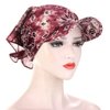 Tie Dye Bandana Head Scarves for Women Turban Head Wraps Tied Headbands Boho Scarf Anti-UV Sun Visor Hat (Set 1 - Navy,Grey, Brown)