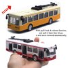 OTONOPI Toy Train Set Subway Bullet Train High Speed Locomotive Engine Die Cast Model Car for Kids Pack of 4