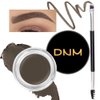 evpct 2Pc Eyebrows Gel Brow Pomade Set with Dual-ended Brush Long lasting Waterproof pintura lapiz maquillaje pomada para delineador gel de cejas perfectas kit Eyebrow Powder Pencil Paste,MEDIUM BROWN