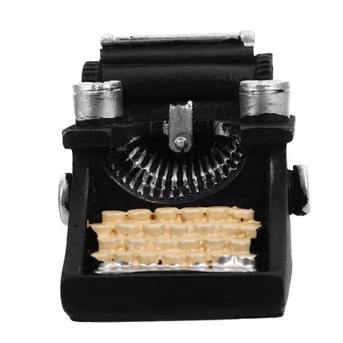 WOFASHPURET Typewriter Ornament Desktop Decor Mini Figurines Miniature Toys Retro Typewriter Sculpture Vintage Decor Desk Top Decor Manual Water Table Toys Kids Money Trinkets Resin Furniture