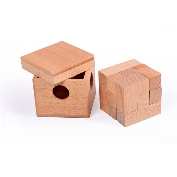 Sujosa Metal Brain Teaser Puzzle, Assembly & Disentanglement Puzzles, IQ Logical Games, Fidget Stress Gift for Adults (Cube)