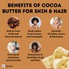 Kyabo 1lb Cocoa Butter Natural & Unrefined, Utilized for Stretch Marks, Lip Balms, Body Butter, Non-Deodorized- 100% Pure, Fresh 1lb from Ghana lb