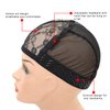 1 Pc Black Lace Mesh Weaving Wig Cap Silicone Grip Elastic Band Wig Cap with Removable Adjustable Silicone Nonslip Wig Band for Making Wig Keeping Wig in Place