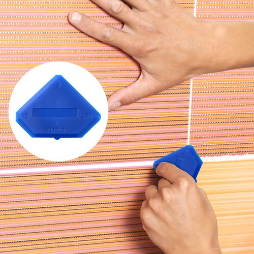 Outus 2 Pieces Caulking Tool Set Silicone Sealant Grout Finishing Tool for Kitchen Bathroom Floor Sealant Sealing (Blue)