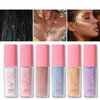 MAEPEOR Highlighter Powder Stick 6 Colors Shimmer Not-sticky Brighten Highlighter Powder Stick Natural Sparkle Glitter Highlighter Makeup Cosmetic for Lip Face Body Makeup (03 Golden Brown)