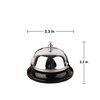 HeeYaa Call Bell 3.35 Inch Diameter with Metal Anti-Rust Construction, Ringing, Durable, Desk Bell Service Bell for Hotels, Schools, Restaurants, Reception Areas, Hospitals, Warehouses(Silver)