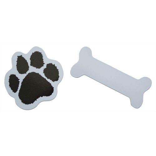 Novel Merk Dog Bone & Animal Paw Small Refrigerator Magnets Set for Party Favors & Carnival Prizes Miniature Design (12 Pieces)