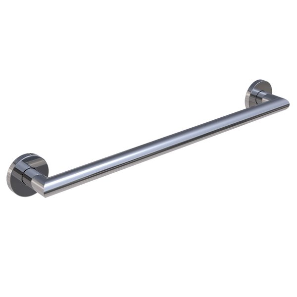 Keeney GB2024-24PC Deco Grab Bar 1.25 Dia x 24 In., Polished Chrome