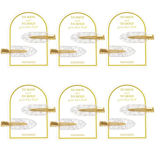 No Bend Hair Clips 12PCS/6Cards Sliver Bridesmaid Creaseless Hair Clips Glitter Bridesmaid Hair Clips Hair Setting Clips for Bridesmaid Gift Proposal Box Makeup Styling Sectioning