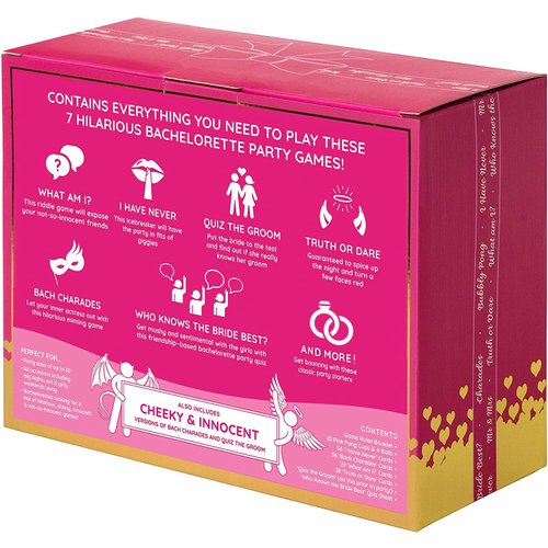 Gutter Games Bachelorette Bundle Game - Fun Bachelorette Party Games for Parties - Includes Clean and Twisted Games - Portable Bachelorette Party Game Bundle for Bride-to-Be