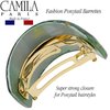 Camila Paris CP3233 French Hair Barrette, Hair Ponytail Holder for Fine Long Hair, Green, Automatic Strong Hold Grip Hair Clips for Women, No Slip Styling Girls Hair Accessories, Made in France