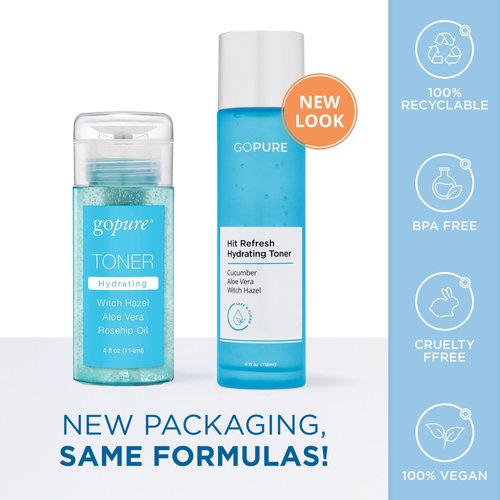 Hit Refresh Hydrating Toner – Routine Prep Step, Visibly hydrates, Supports a Balanced pH, visibly clarifies pores, removes Excess Oil & impurities, Great for All Skin Types