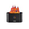 Upgraded 7 Color Flame Fireplace Air Aroma Essential Oil Diffuser,USB Personal Desktop Noiseless Cool Mist Humidifier with Auto-Off Protection for Home,Office, Gift (BLACK)
