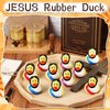 Hungdao 24 Pcs Jesus Rubber Duck 2.36 Inch Christian Ducks Figurines Mini Jesus Loves You Rubber Ducks for Church Religious Christian Events Easter Party Favors