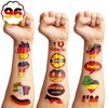103 PCS German Germany Soccer Temporary Tattoos Birthday Party Decorations Favors Supplies Decor Germany Small Flag Pennant Stickers For Boys Girls Gift School Prizes Rewards