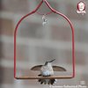 Pop's Birding, The Original Charm Hummingbird Swing for Outdoors - Perfect Bird Perch for Small Birds - Sturdy Steel Metal Swing Set with Hook Included