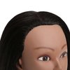 Willinghair Mannequin Head with 100% Real Hair, 18" Hairdresser Cosmetology Manikin Training Practice Doll Head with Free Clamp and 9 Tools for Hairstyling - Black