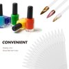 Fansunta 300 Pieces Nail Swatch Sticks Stiletto, Nail Polish Color Sample Sticks, Nail Display Sticks with Metal Ring, nail color swatches for Showing Nail Art