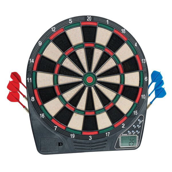 Franklin Sports Electronic Dart Board Sets - Soft Tip Electric Dartboard With Digital Scoreboard - (6) Darts Included, 15"