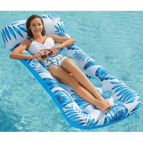 Jasonwell Inflatable Pool Float Lounge - Floaties Rafts for Adults Floating Lounger Sun Tanning Floats Cool Water Floaty Swimming Lake Beach Party Toys