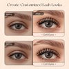 Lash Clusters DIY Lash Extensions, C Curl Individual Lashes Clusters Lashes Wispy Lash Extensions Natural Look Eyelash Clusters Mix 8-16mm(VOLUME-0.07C-8-16mm)