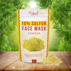 Sulfur Face Mask – All Natural Sulfur Facial Clay Mask Powder – Glowing Skin Mask Skincare For Acne, Spots, Scars, Oily Skin – Sulfur Acne Treatment Absorbs Excess Oil and Unclogs Pores, Made in USA