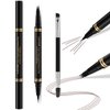 Eyebrow Pen Makeup Kit, with 4 Tip Waterproof Microblading Eyebrow Pencil, Eyeliner, Eyebrow Pomade and Dual-ended Eyebrow Brush, Brow Pencil Eyebrow Kit for Natural Looking - Black Brown