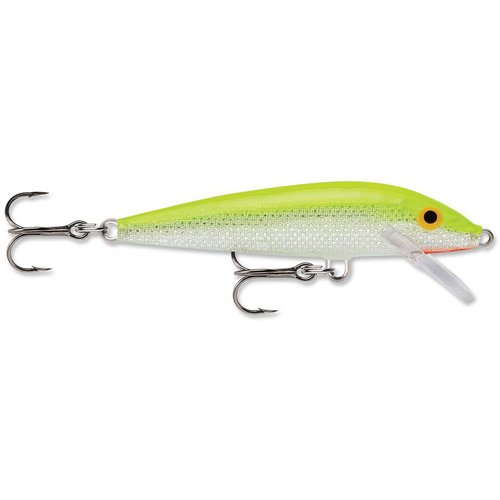 Rapala Original Floater 13 Fishing lure, 5.25-Inch, Silver Fluorescent Chartreuse