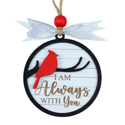 I Am Always with You Ornaments, Memorial Christmas Ornaments, Cardinal Christmas Ornaments, Memorial
