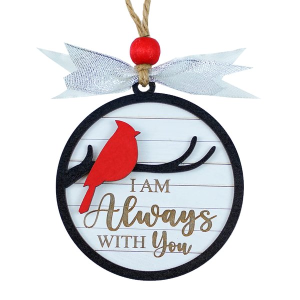 I Am Always with You Ornaments, Memorial Christmas Ornaments, Cardinal Christmas Ornaments, Memorial