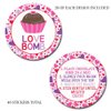 Love Bomb Heart Themed Hot Cocoa Bomb Packaging Sticker Labels for Valentine's Day, Total of 40 2" Circle Stickers (20 Sets of 2) by AmandaCreation