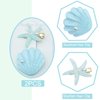 IKUHRMO Starfish Shell Pearl Hair Clip Set, Artificial Mermaid Costume Hairpin Princess Headwear for Girls Women Hair Accessories (Blue)
