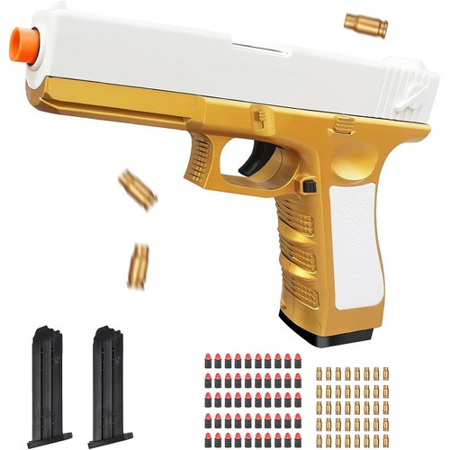 Bugrtey Soft Bullet Toy Gun for Boys, Toy Foam Blasters & Guns for Kids, Toy Guns with Shell Ejecting, Gift Box for Christmas Birthday for Boys Girls Adults Age 8+