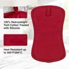 All-Clad Premium Pot Holder & Heating Pad, (2-Pack) Heat Resistant to 500 Degrees, 100% Cotton 10"x6.25" for Kitchen and Barbeque, Chili Red