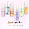 Lyon Lash Eyelash Extension Shampoo (Peach), Gentle Formula Paraben & Sulfate Free, Oil Free Foam Cleanser Kit | Remove Eye Makeup & Oil & Dust | Professional Salon And Home Use (60ml + 1 mascara wand + 1 cleansing brush)